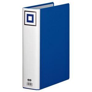 ds-（まとめ） TANOSEE 両開きパイプ式ファイルV A4タテ 600枚収容 背幅75mm 青 1冊 〔×10セット〕