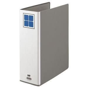 ds-（まとめ） TANOSEE 片開きパイプ式ファイルE A4タテ 800枚収容 背幅106mm グレー 1冊 〔×10セット〕
