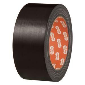 ds-（まとめ） TANOSEE 布テープ（カラー） 50mm×25m 黒 1巻 〔×15セット〕