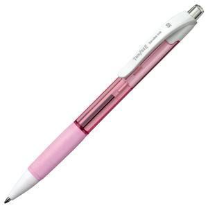 ds-（まとめ） TANOSEE ノック式油性ボールペン（なめらかインク） 0.5mm 黒 （軸色 クリアピンク） 1本 〔×60セット〕 6,440円