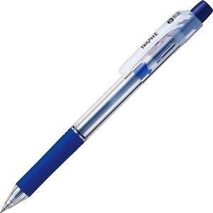 ds-（まとめ） TANOSEE ノック式油性ボールペン ロング芯タイプ 0.5mm 青 1本 〔×60セット〕