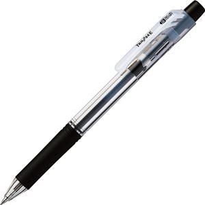 ds-（まとめ） TANOSEE ノック式油性ボールペン ロング芯タイプ 0.5mm 黒 1本 〔×60セット〕