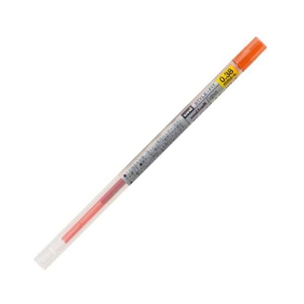 ds-（まとめ） 三菱鉛筆 ゲルインクボールペンスタイルフィット 替芯 0.38mm マンダリンオレンジ UMR10938.38 1セット（10本） 〔×5セット〕