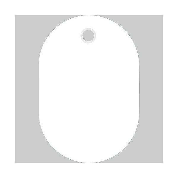 ds-（まとめ） 日本緑十字社 小判札（無地札） 白60×40mm スチロール樹脂 200021 1枚 〔×50セット〕 7,808円