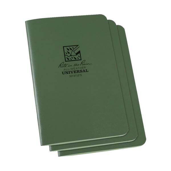 ds-（まとめ） ライトインザレインステイプルノートブック ユニバーサル グリーン 971FX 1パック（3冊） 〔×2セット〕 10,437円