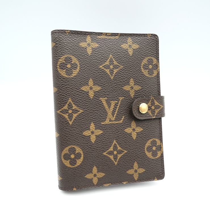 LOUIS VUITTON（ルイ・ヴィトン）アジェンダPM ヴィンテージ システム手帳カバー 6穴 モノグラム キャンバス ブラウン ゴールド金具 レディース メンズ【中古】