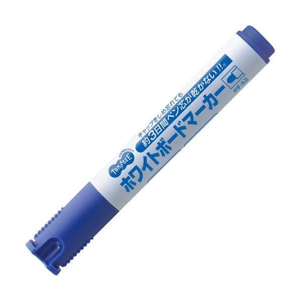 ds-（まとめ） TANOSEE ホワイトボードマーカーノンドライタイプ 中字・丸芯 青 1本 〔×50セット〕 7,199円
