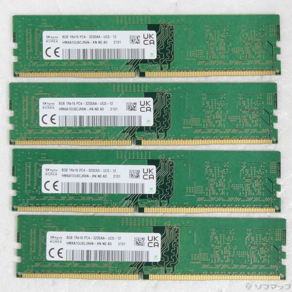 ソフマップ 〔中古品〕 288P PC4-25600 DDR4-3200 8GB×4枚組【262】 25,625円