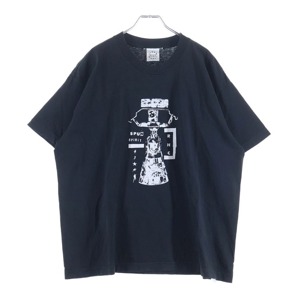 RON HERMAN (ロンハーマン) × Spun Spirit スパンスピリット フロントプリント クルーネック 半袖Tシャツ ブラック 8,993円