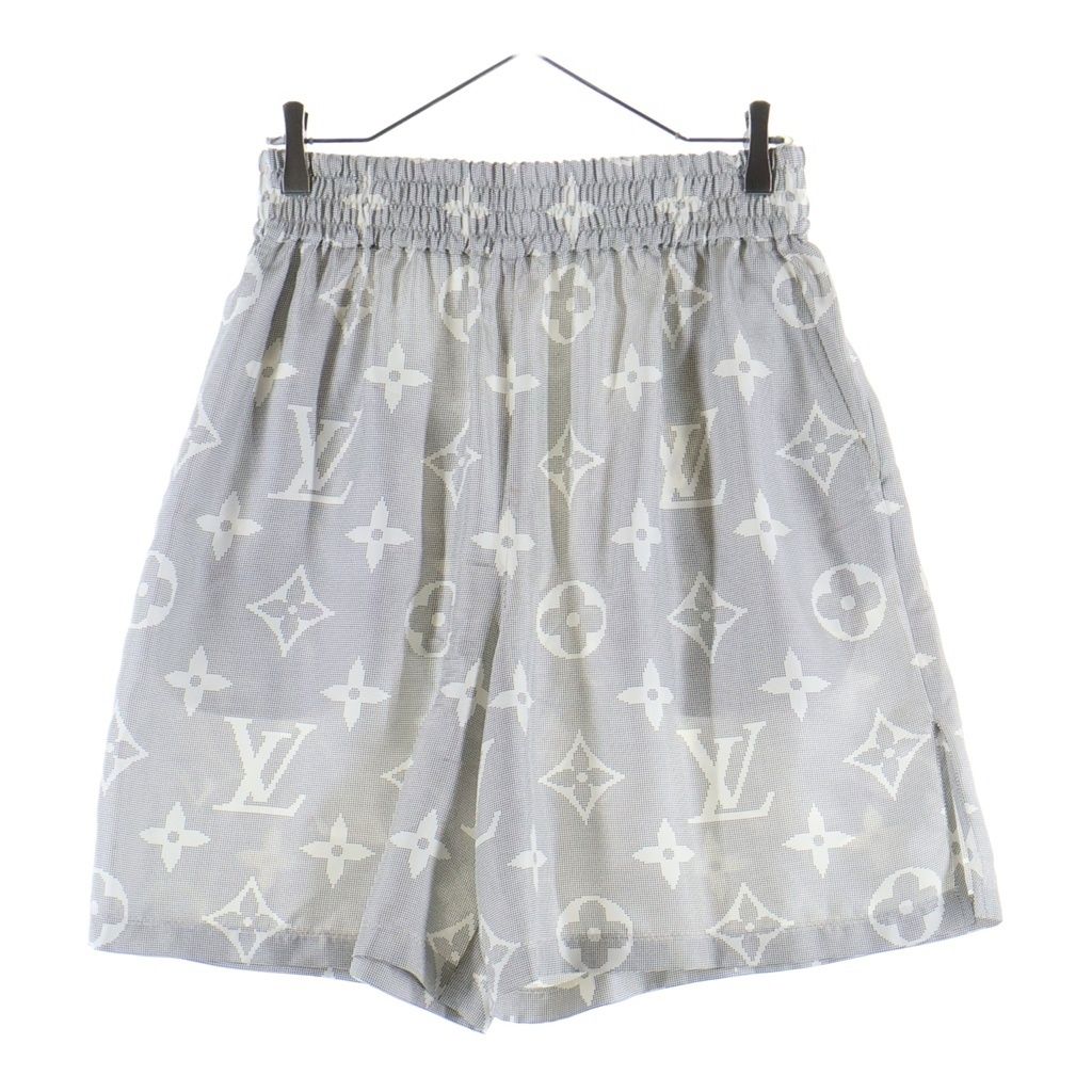 LOUIS VUITTON (ルイヴィトン) 23SS Monogram Silk Short ドットモノグラム シルク ショーツ レディース グレー RW231W RV6 FOPA28