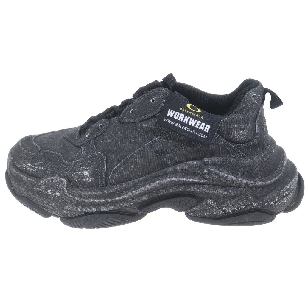 BALENCIAGA (バレンシアガ) Triple S トリプルエス デニム ローカットスニーカー ブラック 536737