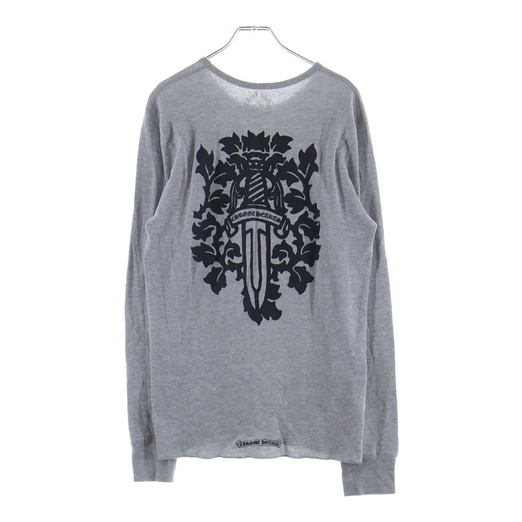 CHROME HEARTS (クロムハーツ) Thermal L/S Tee ヴァインダガー ロングカットソー 長袖Tシャツ グレー -