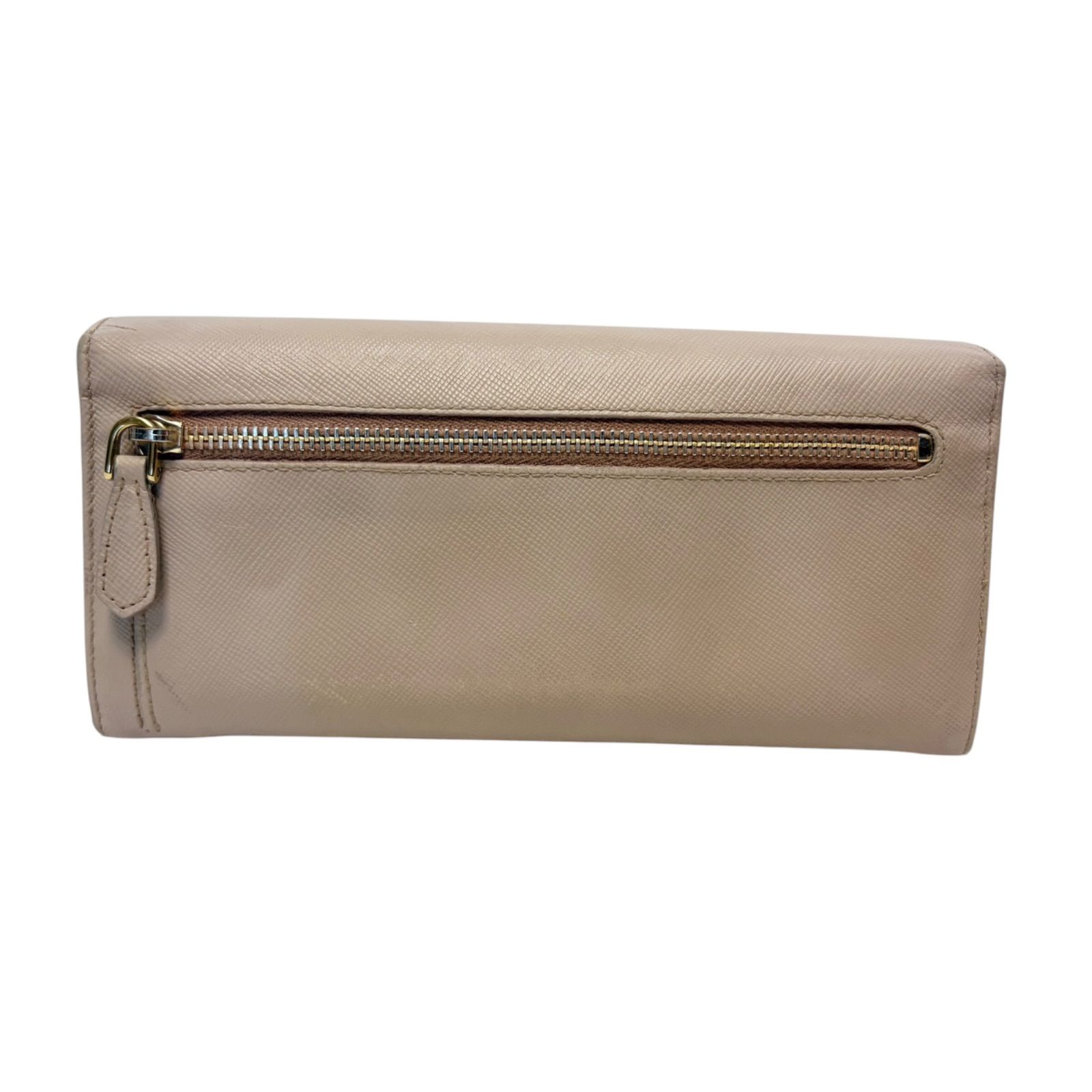 5023 PRADA プラダ 長財布 サフィアーノレザー リボン フラップ ピンク