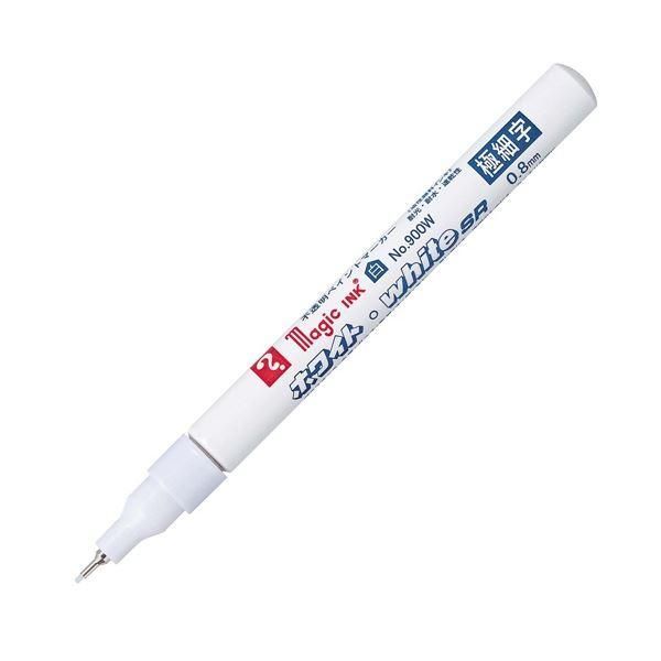 ds-(まとめ) 寺西化学 油性ペイントマーカーマジックインキ ホワイト・white SR No.900W(極細字) M900W 1本 〔×30セット〕