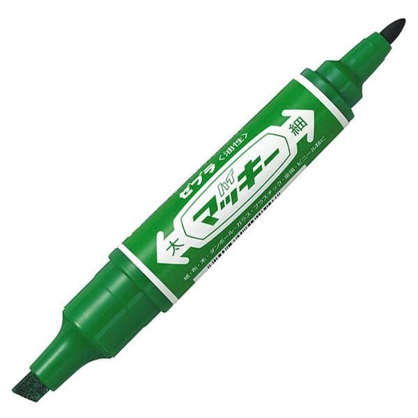 ds-（まとめ） ゼブラ 油性マーカー ハイマッキー角芯太字+丸芯細字 緑 MO-150-MC-G 1本 〔×50セット〕 7,265円