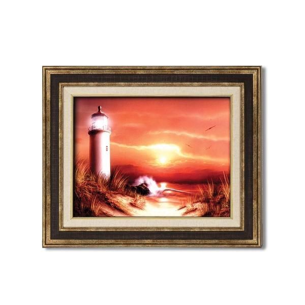 ds-〔 額装品 〕 世界の名画 ダークブラウンアンティーク額 F6