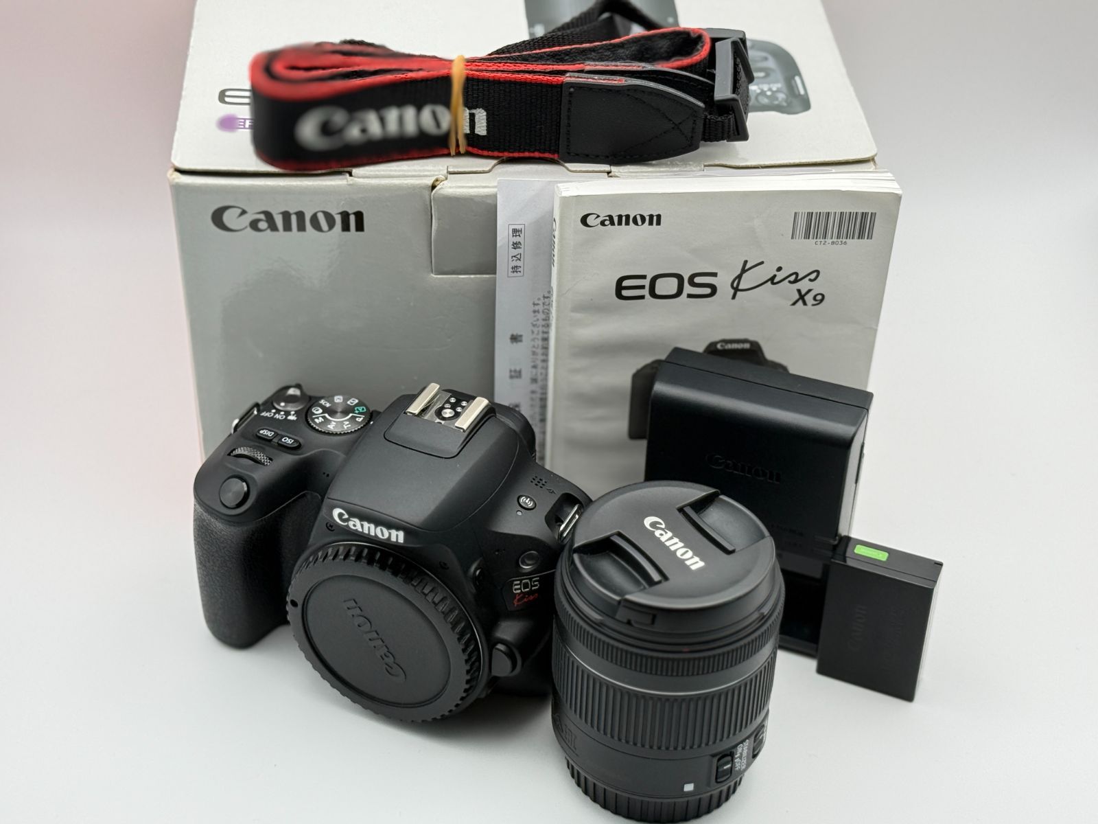 【良品】Canon キャノン EOS Kiss X9 レンズキット ブラック EF-S18-55 F4 STM付属 36,270円