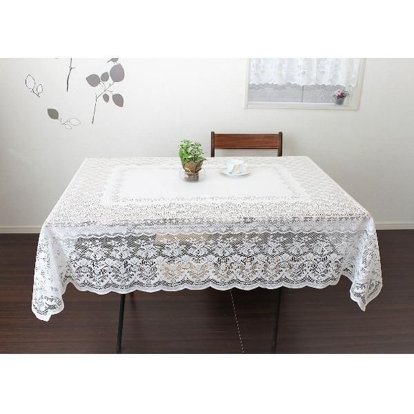ds-レース テーブルクロス テーブルカバー 140cm×220cm 長方形 撥水加工 日本製 模様替え リビング ダイニング キッチン