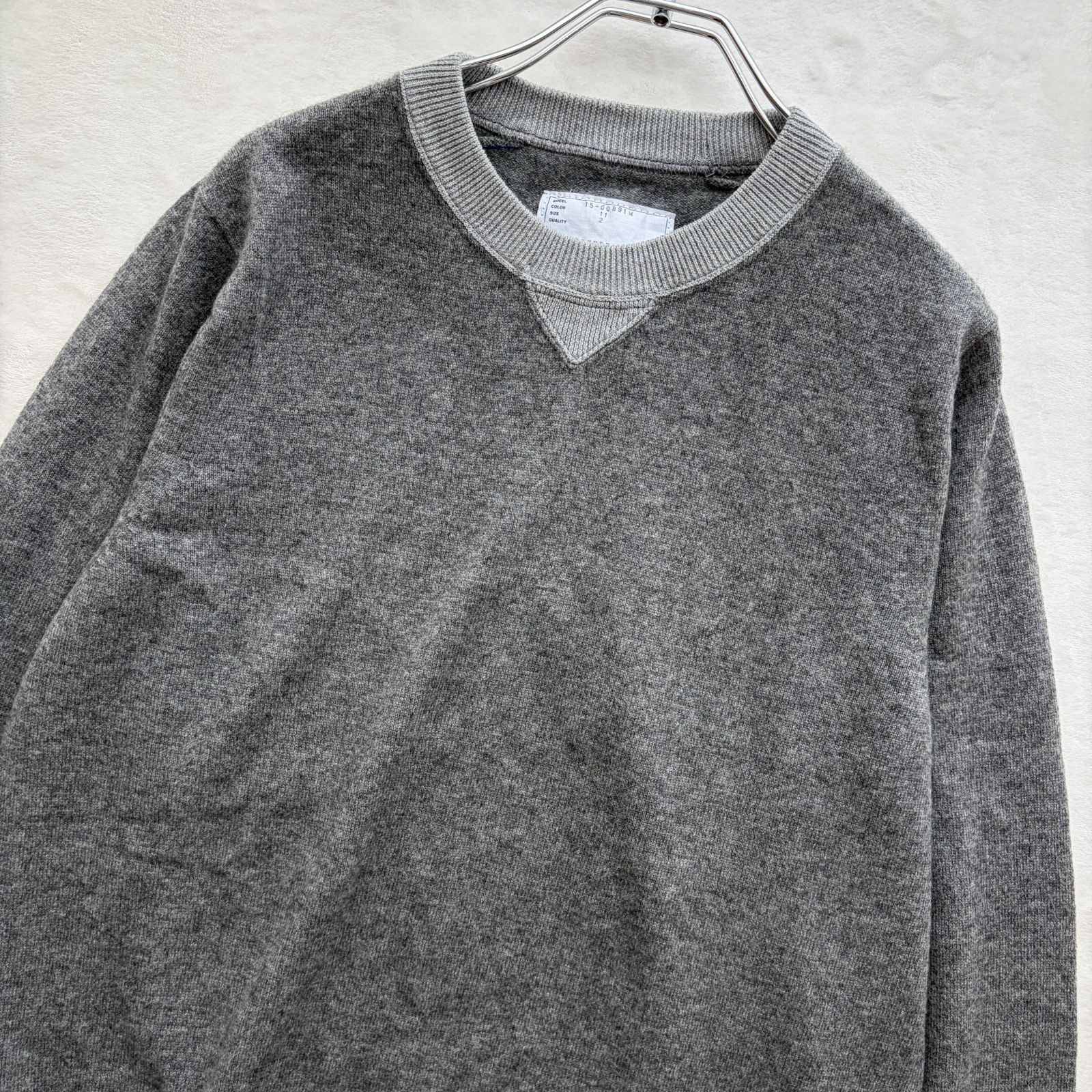 極美品】サカイ sacai ニット セーター トレーナー トップス グレー 