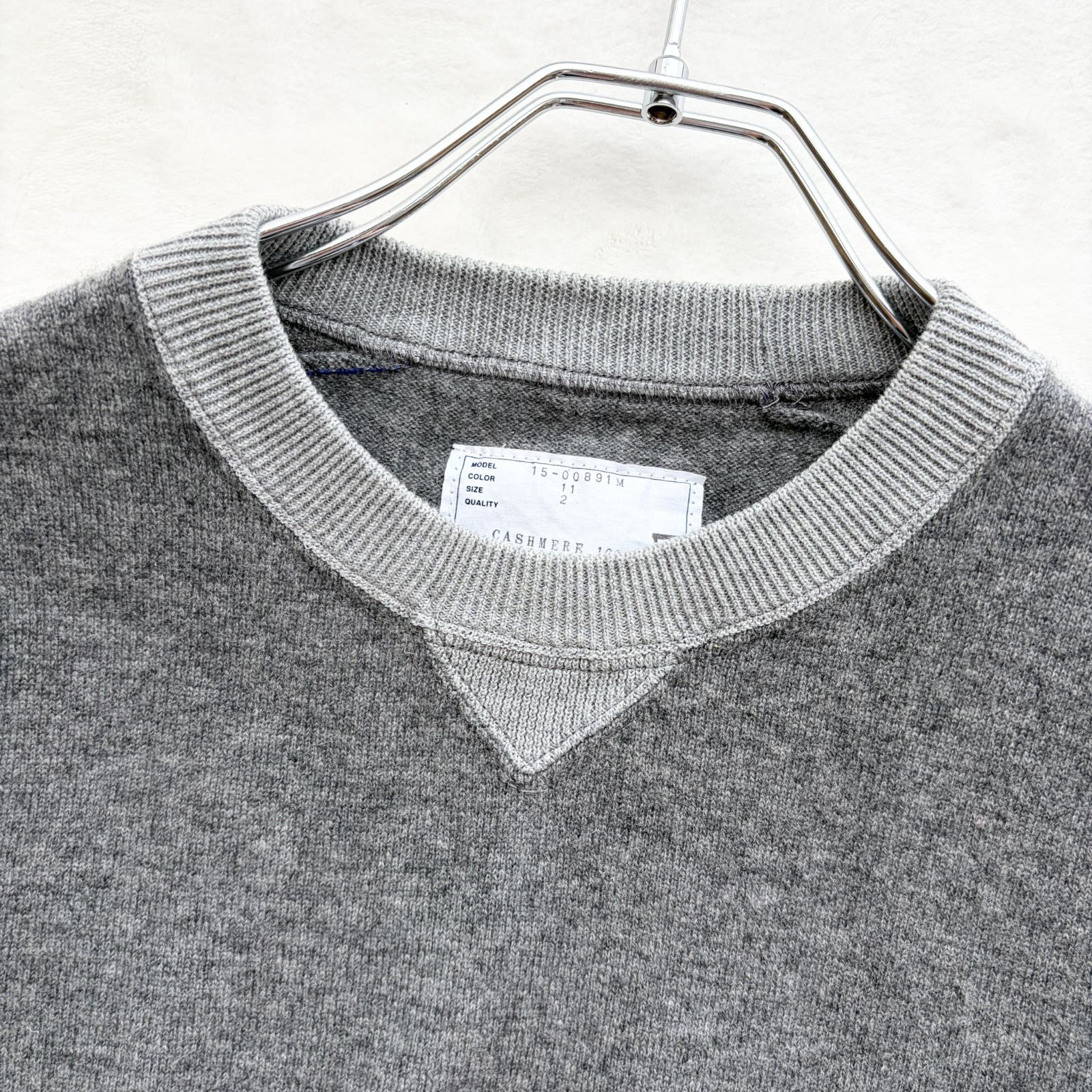 極美品】サカイ sacai ニット セーター トレーナー トップス グレー 