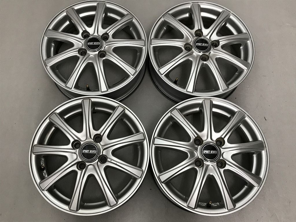 ◎小傷 良品 14inc 4.5J +45 100/4H 即納 4本 検) スペーシア ワゴンR ハスラー N-BOX N-WGN タント ムーヴ タフト デイズ ルークス ek