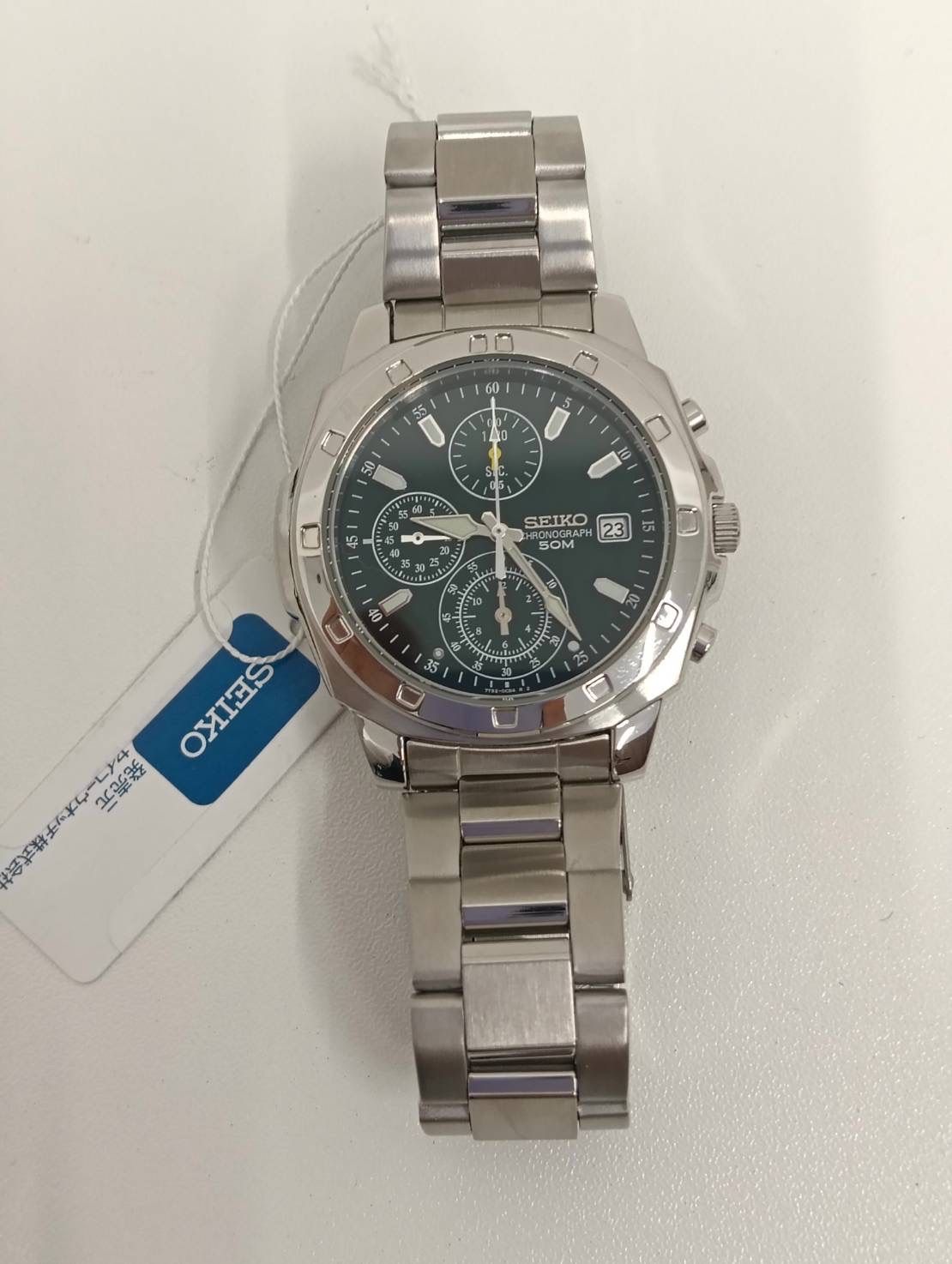 【美品】 【動作確認済み】 SEIKOセイコー クロノグラフ 腕時計 7T92-0CA0 クオーツ シルバー ステンレス 時計 箱付き 現状品