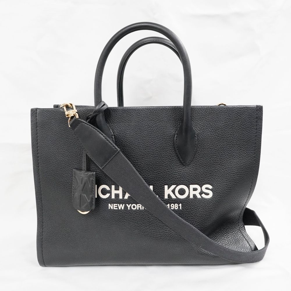 Ts630751 マイケルコース トートバッグ ショルダー付トート 35S2G7ZT7L レザー ブラック レディース Michael Kors 美品
