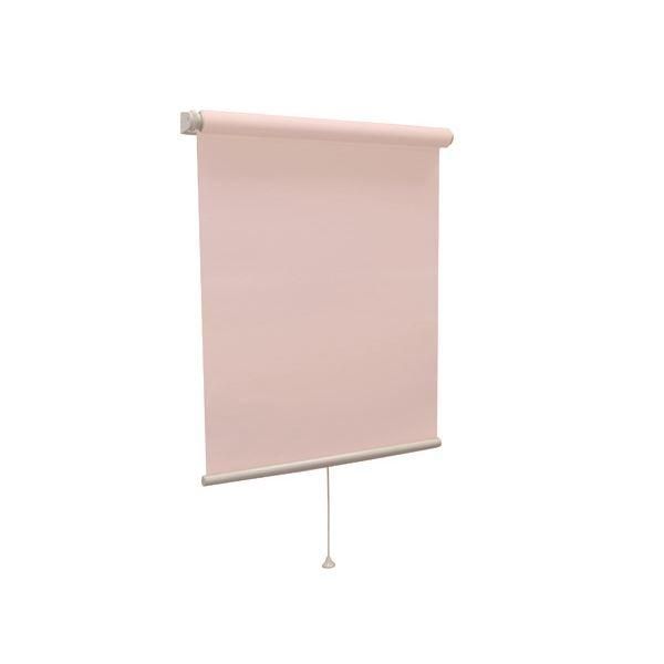 ds-モダン ロールスクリーン 〔無地 180cm×220cm ピンク〕 日本製 巻取りスピード調整機能付き 『ティオリオ』