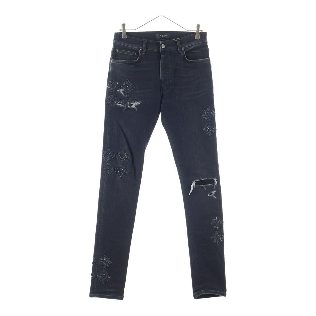 AMIRI (アミリ) CRYSTAL MA QUAD SKINNY JEAN クリスタル ライン 