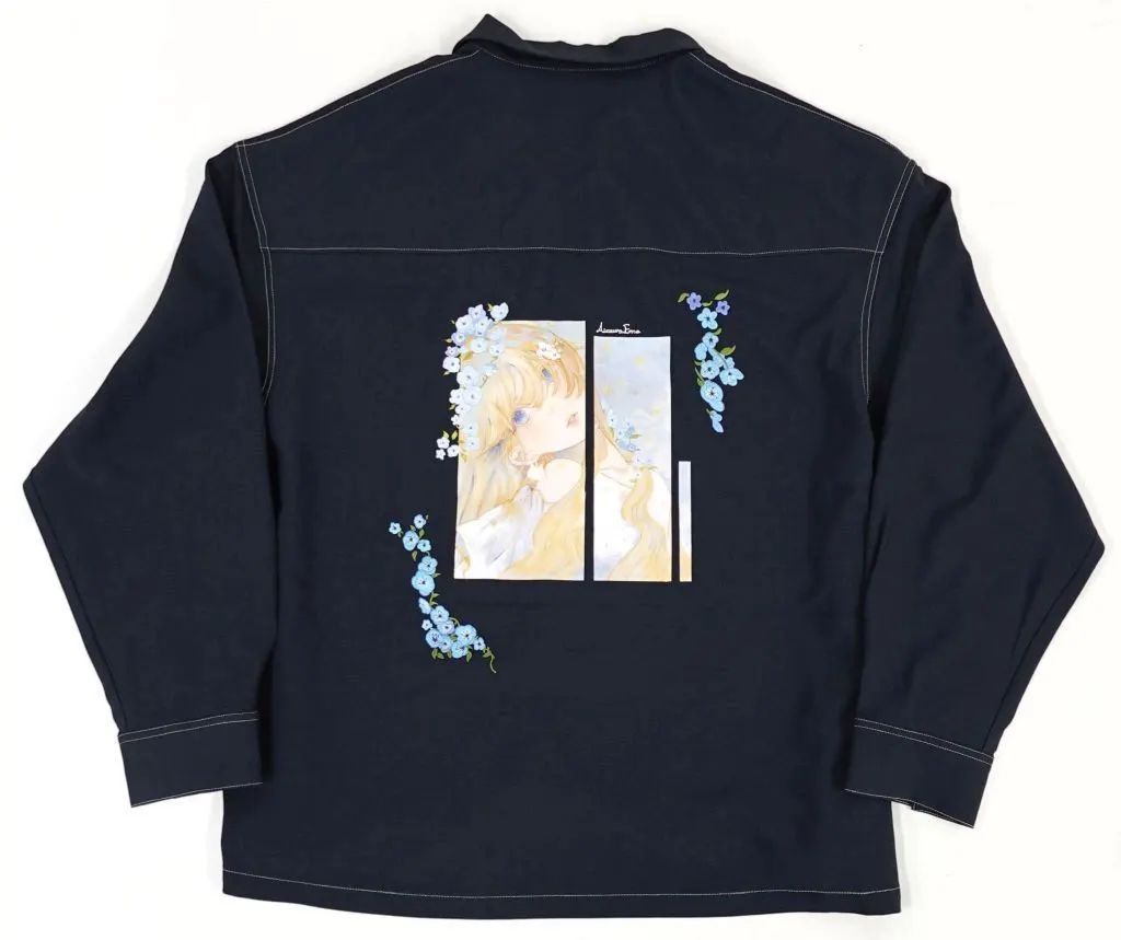 【中古】ポロシャツ・ワークシャツ 藍沢エマ AIZAWA EMA SHIRT ネイビー Mサイズ 「バーチャルYouTuber ぶいすぽっ! VSPO! LOOK SEASON Vol.2」