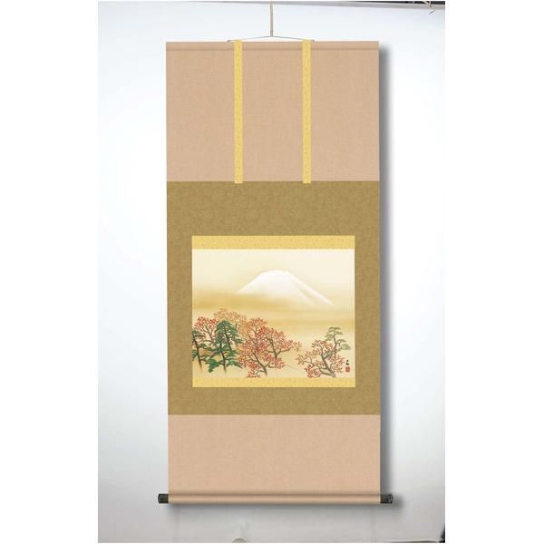ds-〔 横山大観生誕150年 〕 富士図 富士絵画 高精彩特色技術絵 横山大観 霊峰富士 掛軸 尺五 日本心神