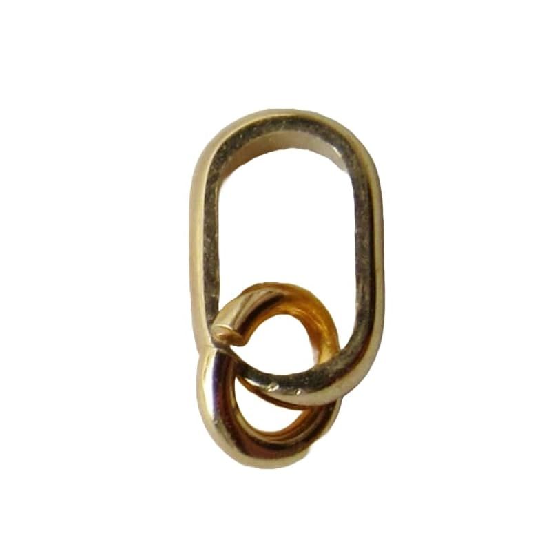 18金 18K K18 刻印 バチカン パーツ ネックレス ブレスレット ピアス パーツ ハンドメイド 手作り ゴールド 金 (甲丸/丸カンつき)