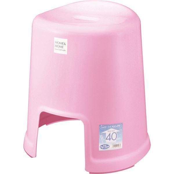 ds-〔12セット〕 シンプル バスチェア/風呂椅子 〔400 パステルピンク〕 すべり止め付き 材質：PP 『HOME＆HOME』 23,389円