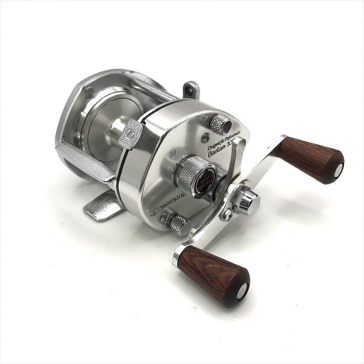 良品 SHIMANO シマノ ベイトリール 釣り バンタム200 ベイトリール ヴィンテージリール オールドリール プレゼント シルバー c505