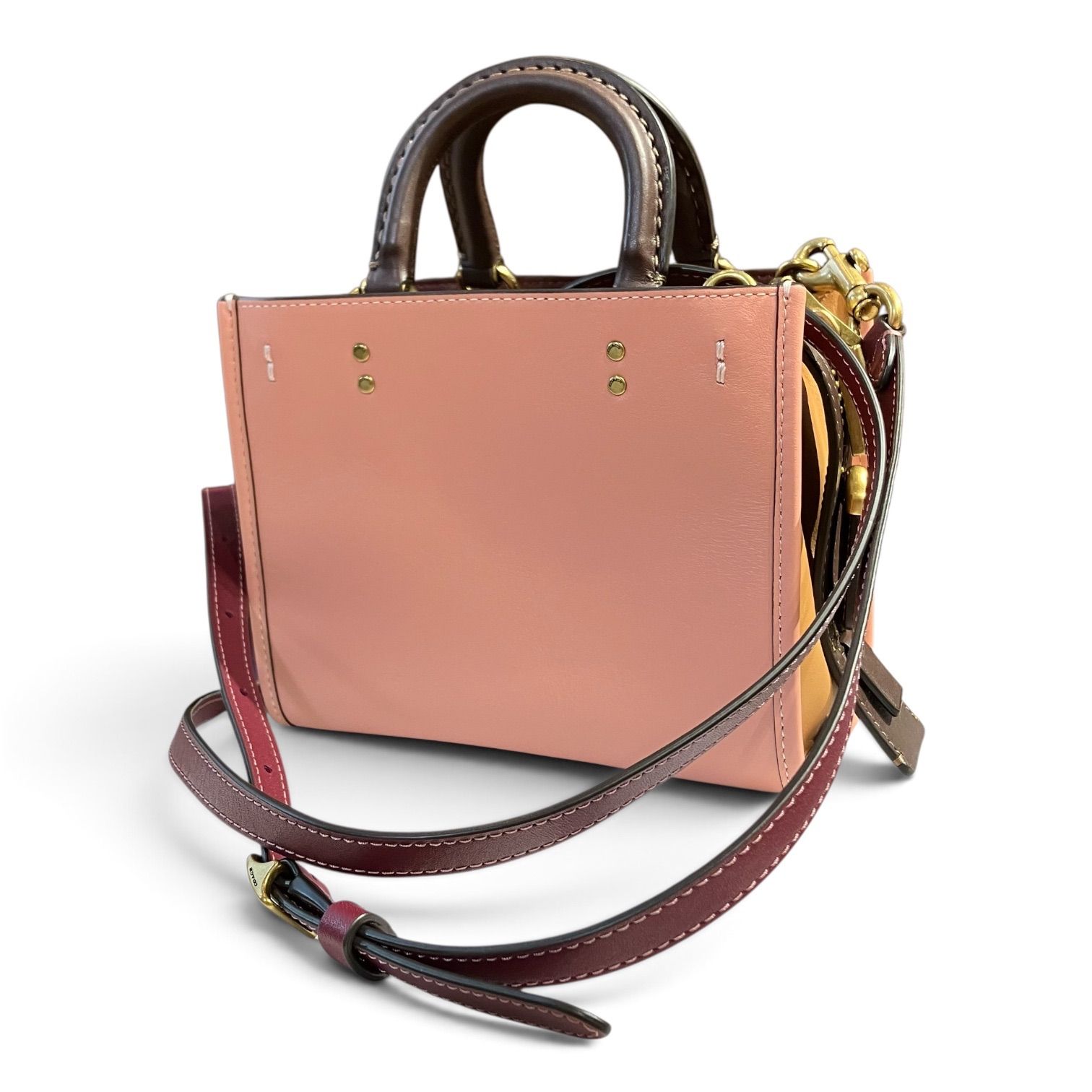 美品】COACH (コーチ) ローグ 17 カラーブロック 2WAYハンド 