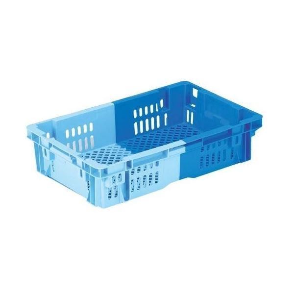 ds-業務用コンテナボックス/食品用コンテナー 〔本体・蓋セット/NF-M23P浅・フタ〕 ダークブルー/ブルー 材質：PP