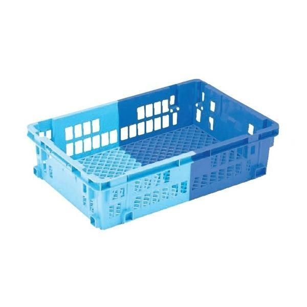 ds-〔5個セット〕 業務用コンテナボックス/食品用コンテナー 〔NF-M43〕 ダークブルー/ブルー 材質：PP