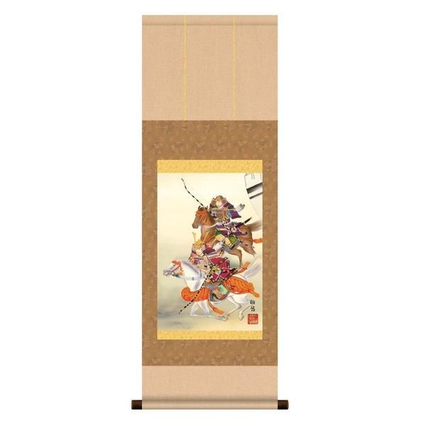 ds-〔 節句掛軸 祝い掛軸 〕こどもの日 端午の節句 掛け軸 工藤 翔悠 子どもの日 掛軸 「大成武者」