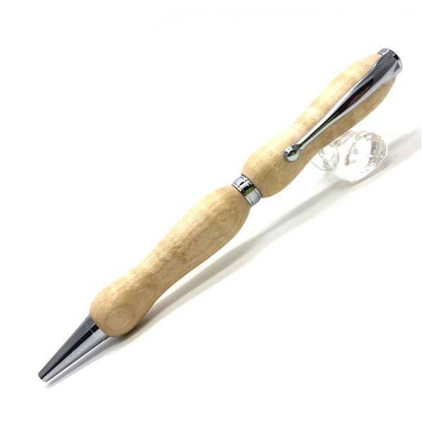 ds-日本製 ハンドメイド ボールペン/文房具 〔楓 メープルウッド〕 クロスタイプ 芯：0.7mm 銘木 文具 『8Color Wood Pen』