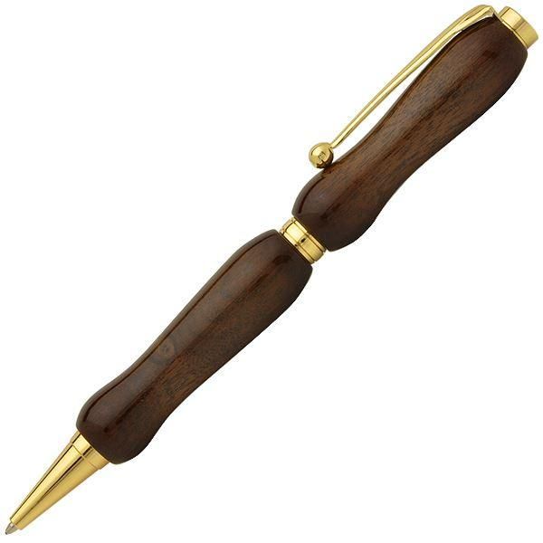 ds-サンバースト ボールペン/文房具 〔胡桃 ウォールナット クロスタイプ〕 芯：0.7mm 日本製 文具 『Air Brush Wood Pen』