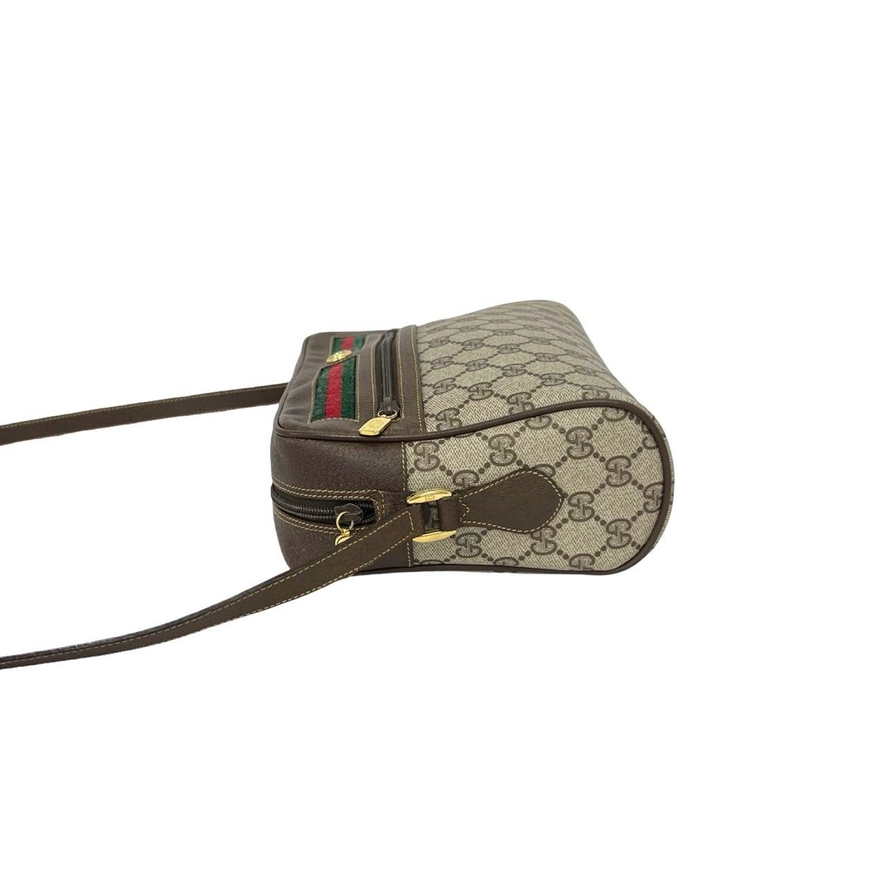 極 美品 GUCCI グッチ オールドグッチ シェリーライン GG ロゴ 柄