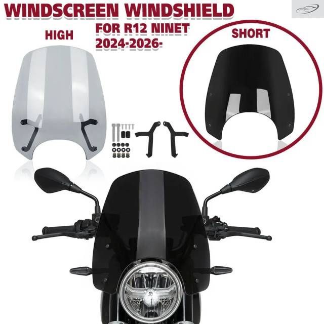BMW R12 nineT R 12 2024-2026 Motorcycle Touring Windshield Spoiler Visor Double Bubble High/Short Windscreen Cover Deflector 13,987円