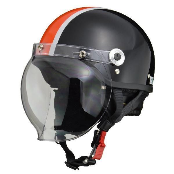 ds-リード工業 （LEAD） バブルシールド付ハーフヘルメット CR760 BK／OR フリー 8,256円