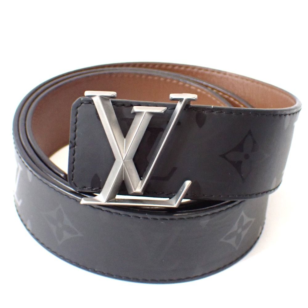 Ft1362181 ルイ・ヴィトン ベルト サンチュール・LVイニシャル ピラミッド M9346 ブラック メンズ LOUIS VUITTON 中古 41,470円