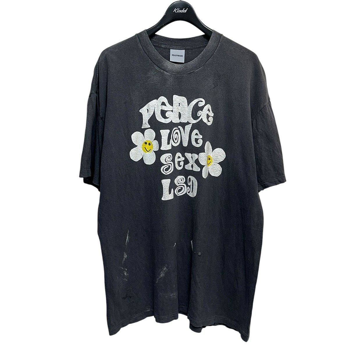 READYMADE SS T-SHIRT PEACE ヴィンテージ加工プリントTシャツ RE-CO-BK-00-00-280 8071000182388 18,850円