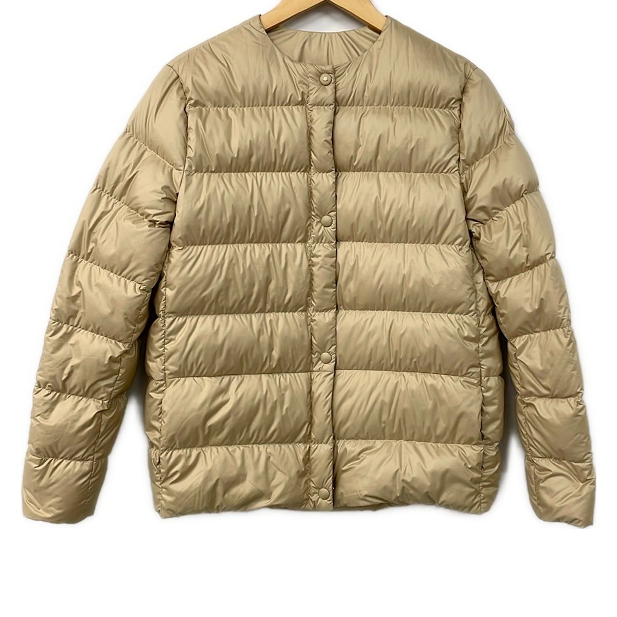 MONCLER(モンクレール) ダウンジャケット サイズ1 S レディース GERBE(ジェルブ) ベージュ 長袖/ジップアップ/冬