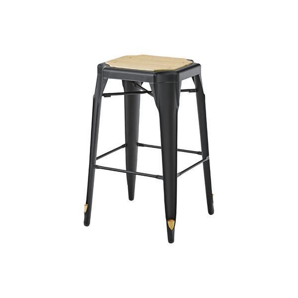 ds-カウンターチェア ハイチェア 幅44cm ブラック スチール リビング ダイニング 店舗 飲食店 インテリア家具 ショップ お店