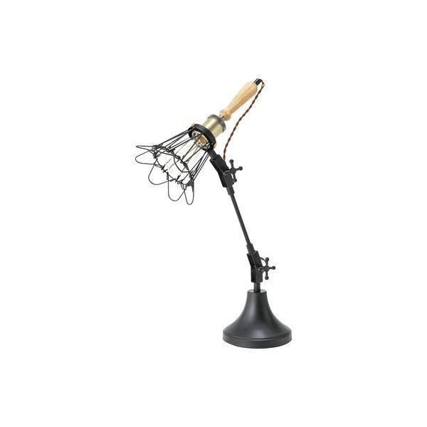 ds-照明器具 テーブルライト 幅28.5～50.5cm 天然木 スチール アルミ 電球付き テーブルランプ リビング ダイニング ベッドルーム