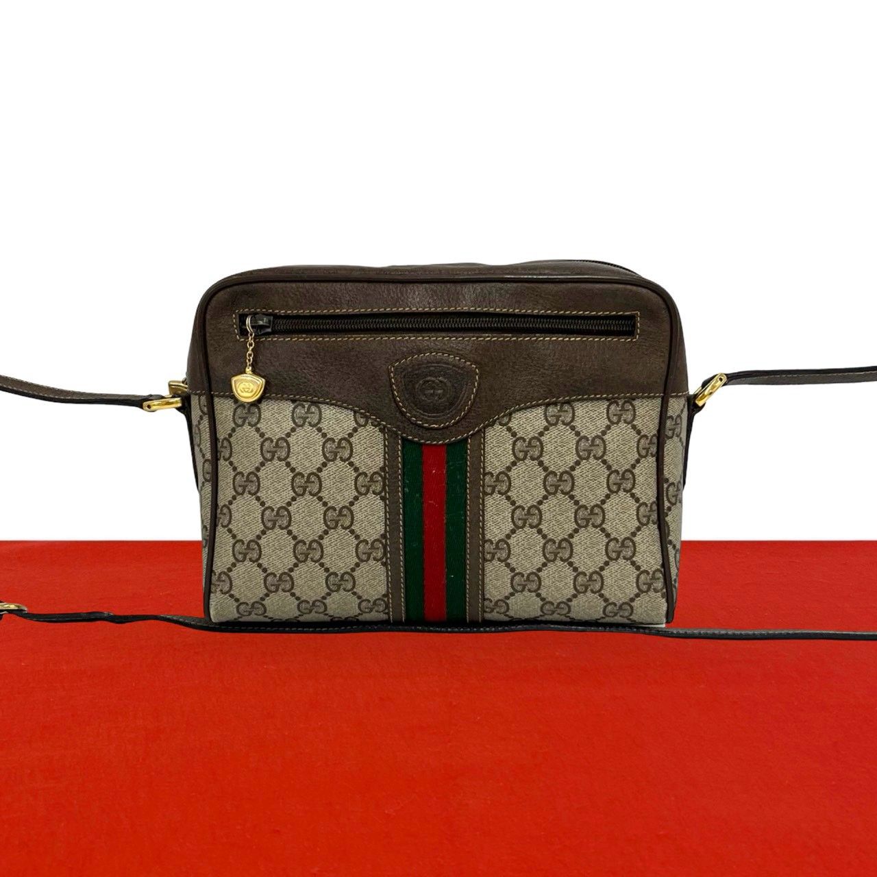 極 美品 GUCCI グッチ オールドグッチ ヴィンテージ シェリーライン GG