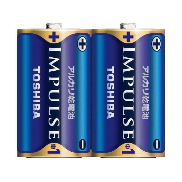 ds-(まとめ）東芝 インパルス アルカリ乾電池 単1 2個パック〔×10セット〕